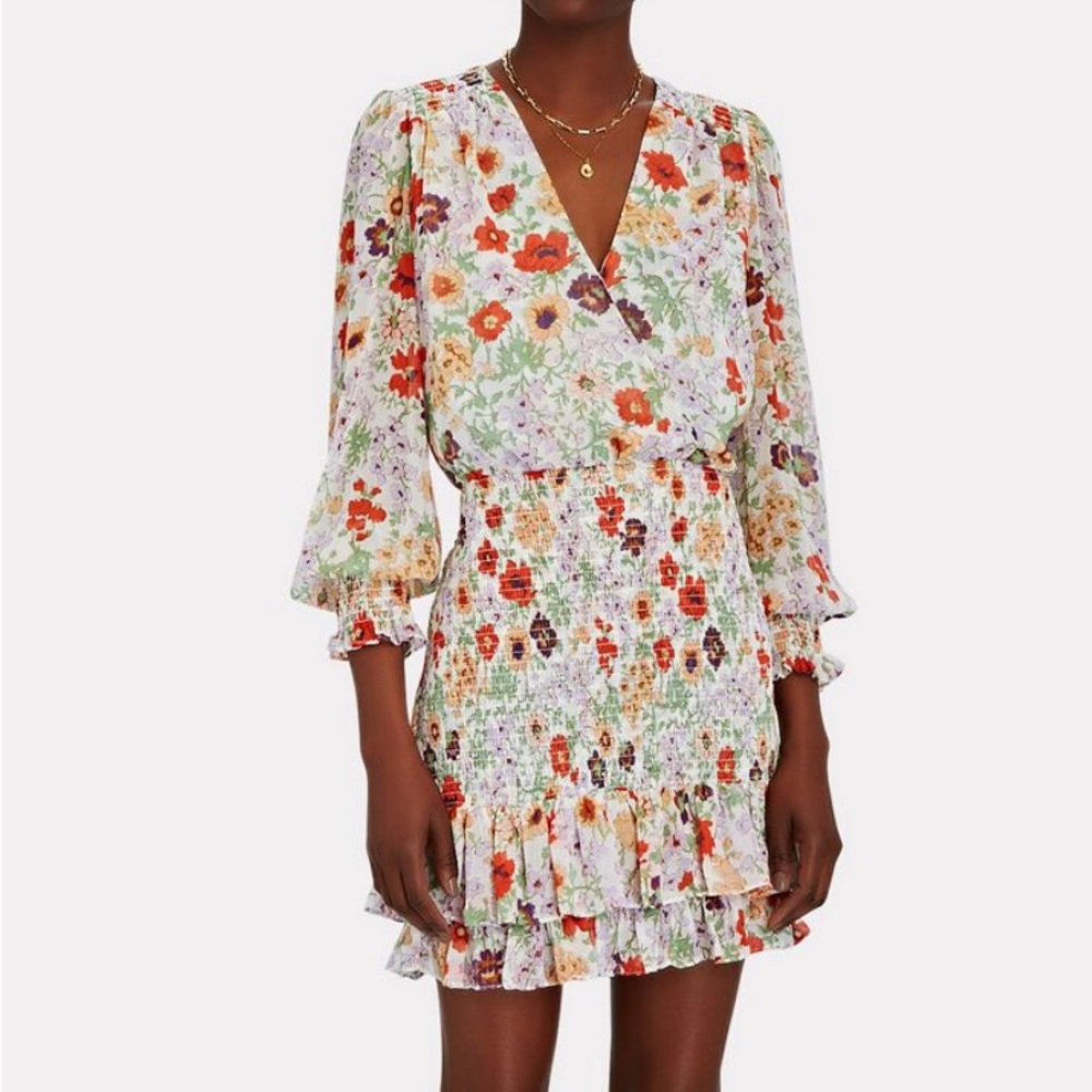 veronica beard size 4 saera floral mini dress